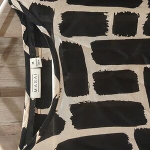 **Masai Black & White Print Dress - Size M Excellent Condition Smoke Free Home